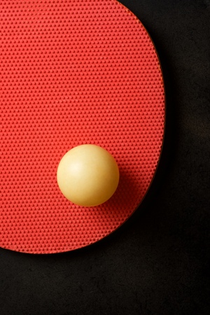 Ball and racquet to play ping pong.の写真素材