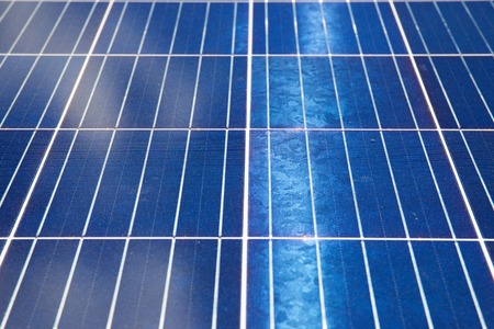 Detail of a photovoltaic panel for renewable electric production.