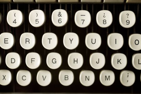 Detail of the keyboard of an old typewriter.