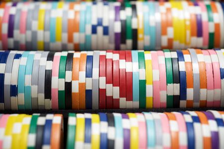 Background created with casino chips.の写真素材