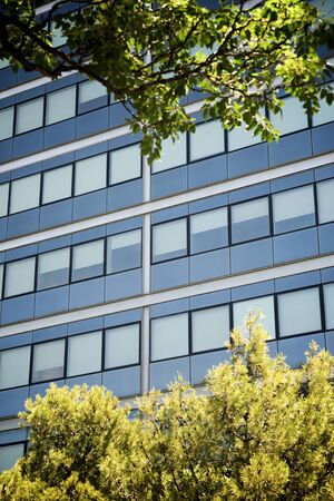 Close-up of a modern building in Spain.