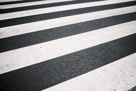 Zebra crossing without anyone crossing it.の写真素材