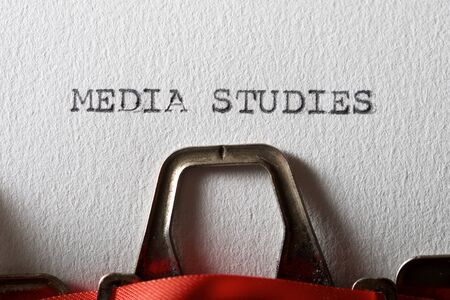 The sentence, Media Studies, written with a typewriter.の写真素材