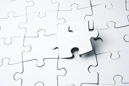 Close up of the pieces of a puzzle