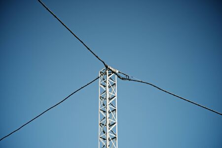 Power line in Huesca province, Aragon, Spain.