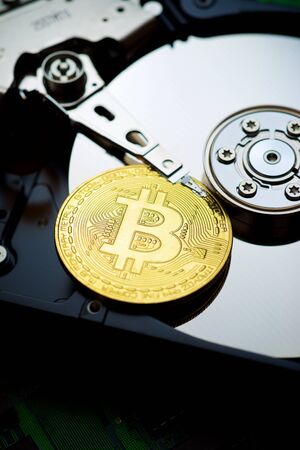 Bitcoin on a hard drive.