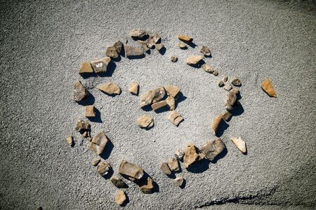 Pebbles in an arid area in Spain.