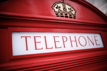 Detail of a telephone booth in London.の写真素材