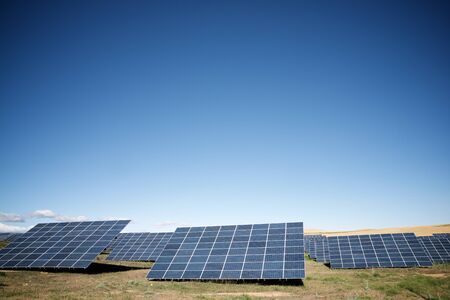 Huge solar panels for electric production in Navarra, Spain.