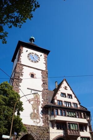 Tower view in Freiburg im Breisgau in Germanyの写真素材