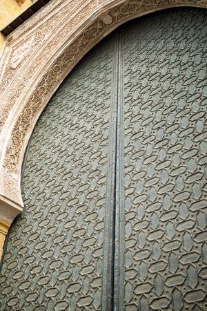 Facade detail of Cordoba Mosque in Andalusia, Spain.の写真素材