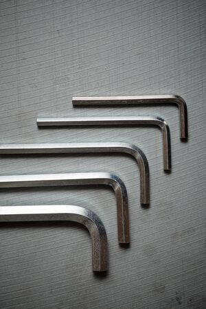 Allen keys on a stone table