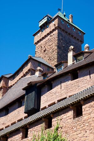 Haut-Koenigsbourg Castle, Alsace in France.のeditorial素材