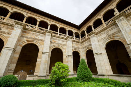 Leon, Spain - June 27, 2017: Cloister of the monastery of San Isidoro.のeditorial素材