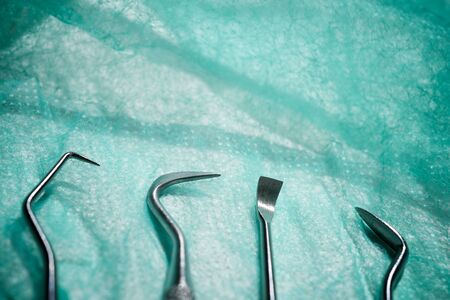 Instruments used by the dentist.