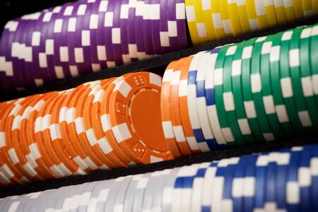 Background created with casino chips.