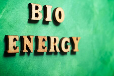 Bio energy text on a colored paper.の写真素材