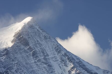 View of Aiguille du Gouter, 3863 m., Chamonix, Alps in France.
