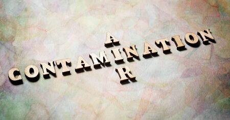 Air Contamination text in a colored paper.の写真素材