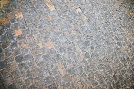 Floor of a street with stone tiles.の写真素材