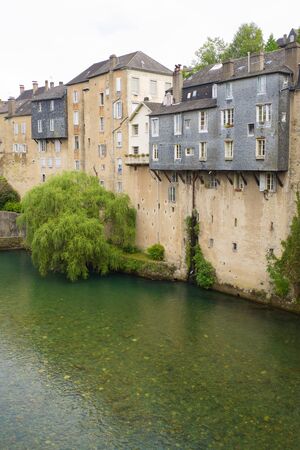 Old town of Oloron Sainte Marie in France.の写真素材