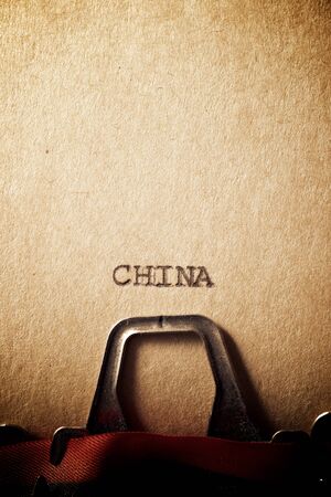 China word written on a paper.の写真素材