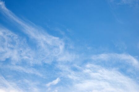 White clouds and blue sky in Spain.