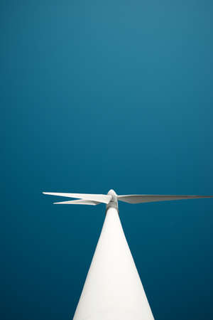 Wind turbine for electric power production, Zaragoza province, Aragon in Spain.