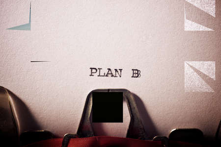 Plan B text written on a paper.の写真素材