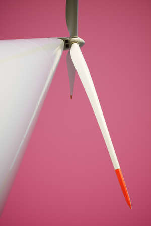 Wind turbine for electric power production, Zaragoza province, Aragon in Spain.の写真素材