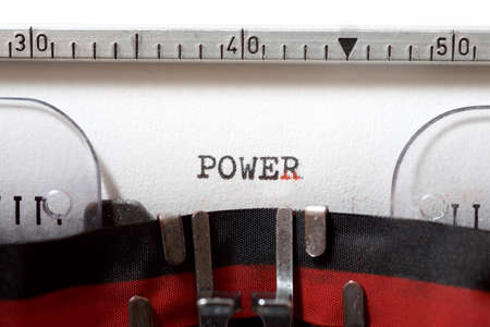 Power word written with a typewriter.の写真素材
