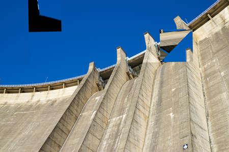 Bubal Dam in Tena Valley, Pyrenees, Huesca province, Aragon in Spain.の写真素材
