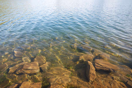 Close-up of Estanes Lake in the Pyrenees Huesca province in Aragon, Spain.
