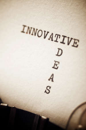 Innovative ideas phrase written with a typewriter.の写真素材