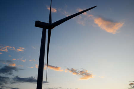 Windmill for electric power production, Zaragoza Province, Aragon in Spain.