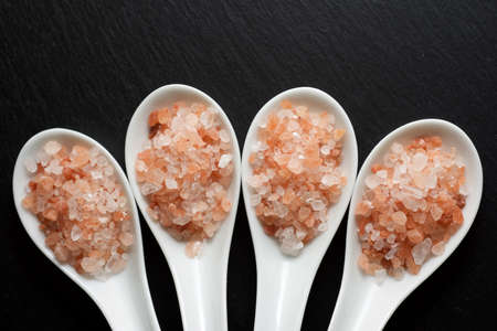 Himalayan salt on a little spoons