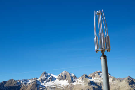 Close-up of a lightning rod in the Pyrenees.の写真素材