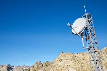 Telecommunications tower in Huesca Province, Aragon in Spain.の写真素材