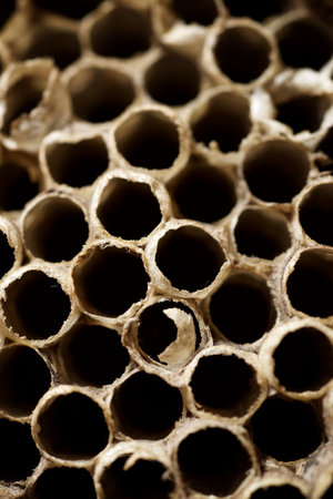 Close-up of a wasp nest.の写真素材