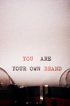 You are your own brand phrase written with a typewriter.の写真素材