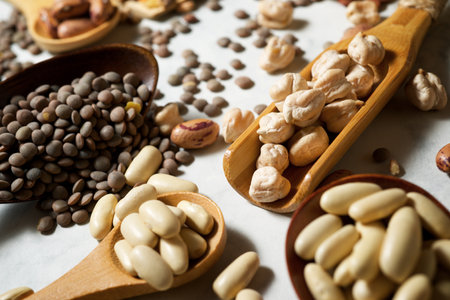 Selection of different types of legume.