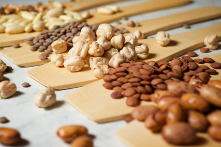 Selection of different types of legume.
