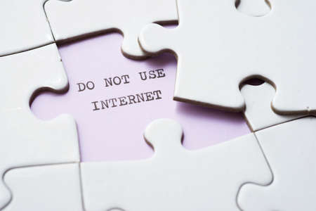 Do not use internet phrase written with a typewriter.の写真素材