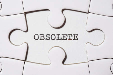 Obsolete word written with a typewriter.の写真素材
