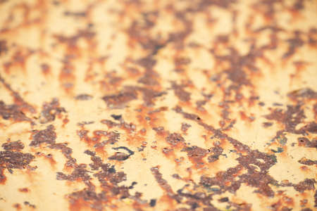 Rusty metal surface close-up at high resolutionの写真素材