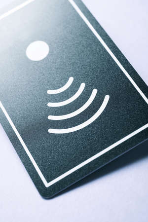 Hotel wireless card on a table.の写真素材