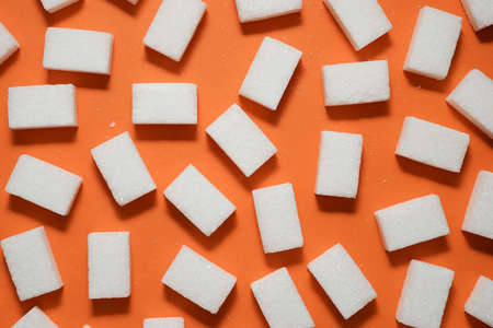 Sugar cubes on a table.の写真素材