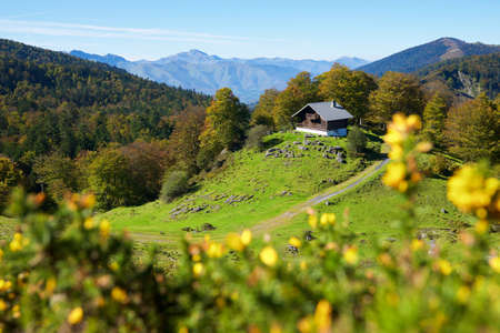 Old cottage in Pierre Saint Martin in the Pyrenees, France.