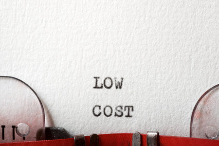 Low cost text written with a typewriter.の写真素材