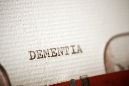 Dementia word written with a typewriter.の写真素材